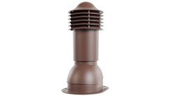 Труба вентиляционная Viotto, для готовой мягкой и фальцевой кровли, d-110мм, h-550мм, не утепленная, коричневый шоколад (RAL 8017)