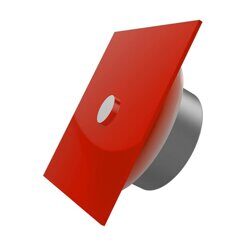 Дизайнерский стеклянный анемостат AIRGLASS Lite 100 (квадрат), красный